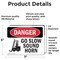 Signmission Go Slow Sound Horn, 7 in W x Rectangle, Vinyl Decal OS-2PACK-DS-D-57-L-1283 - alternate 3